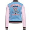 Moederdag cadeau - Queen Kerosin Q High School College Jacket Sky Blue Pink-XXL | Queen Kerosin