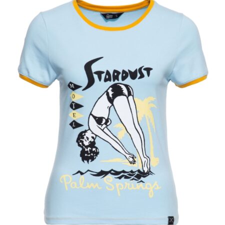 Moederdag cadeau - Queen Kerosin Stardust Womens T-Shirt Sky Blue-XS | 17% korting | Queen Kerosin