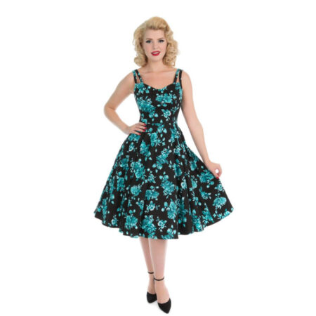Moederdag cadeau - Rosaceae Swing Dress Black-S | Hearts and Roses