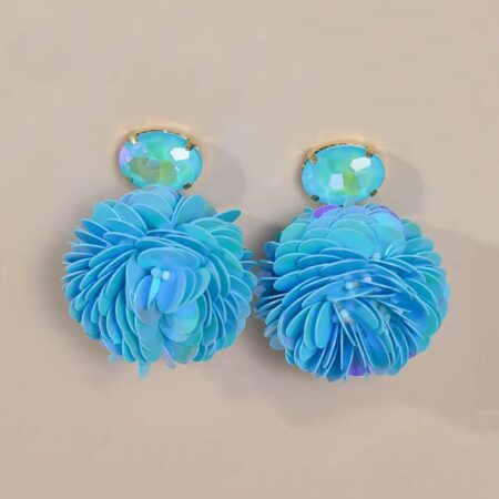 Moederdag cadeau - Sixties Oorbellen Blauw | Fiftiesstore