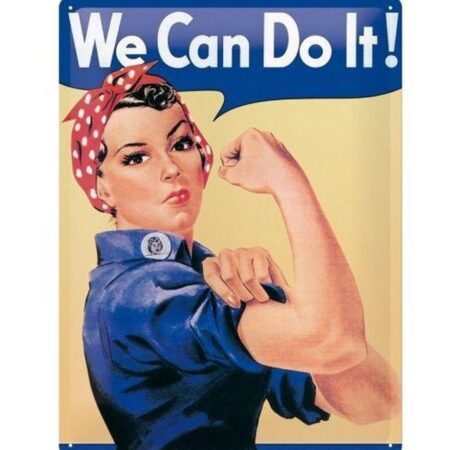 Moederdag cadeau - We Can Do It Metalen Bord - 30 x 40 cm | Fiftiesstore