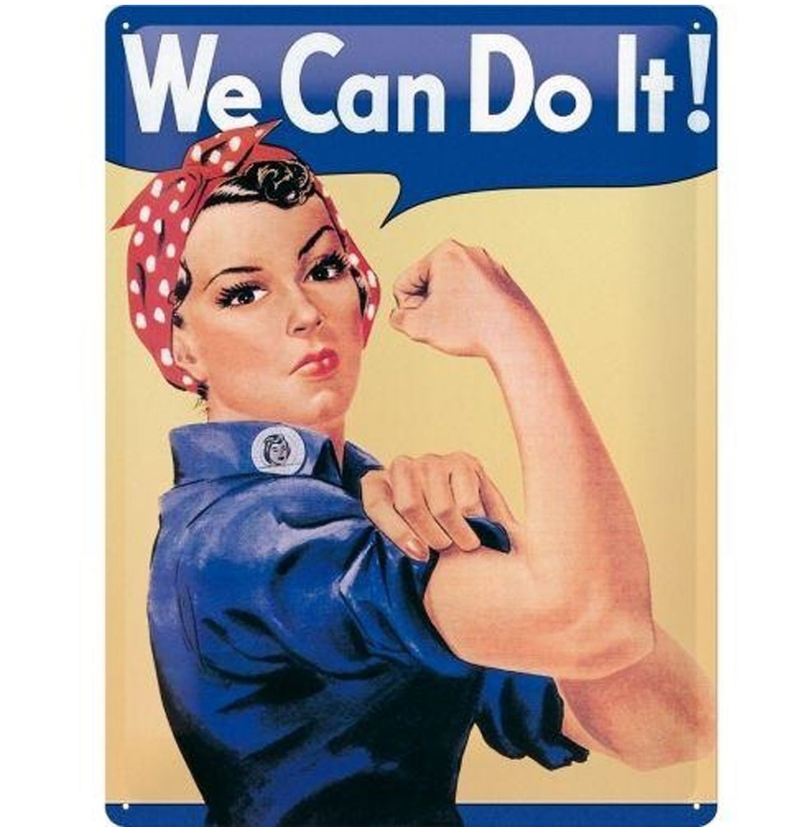 Moederdag cadeau - We Can Do It Metalen Bord - 30 x 40 cm | Fiftiesstore
