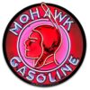 Mohawk Gasoline Neon Look Zwaar Metalen Bord - 40 cm ø | Fiftiesstore