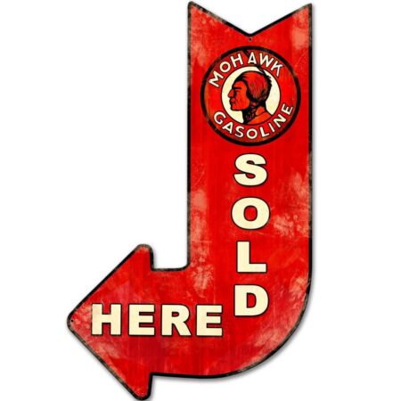 Mohawk Gasoline Sold Here Pijl Zwaar Metalen Bord | Fiftiesstore