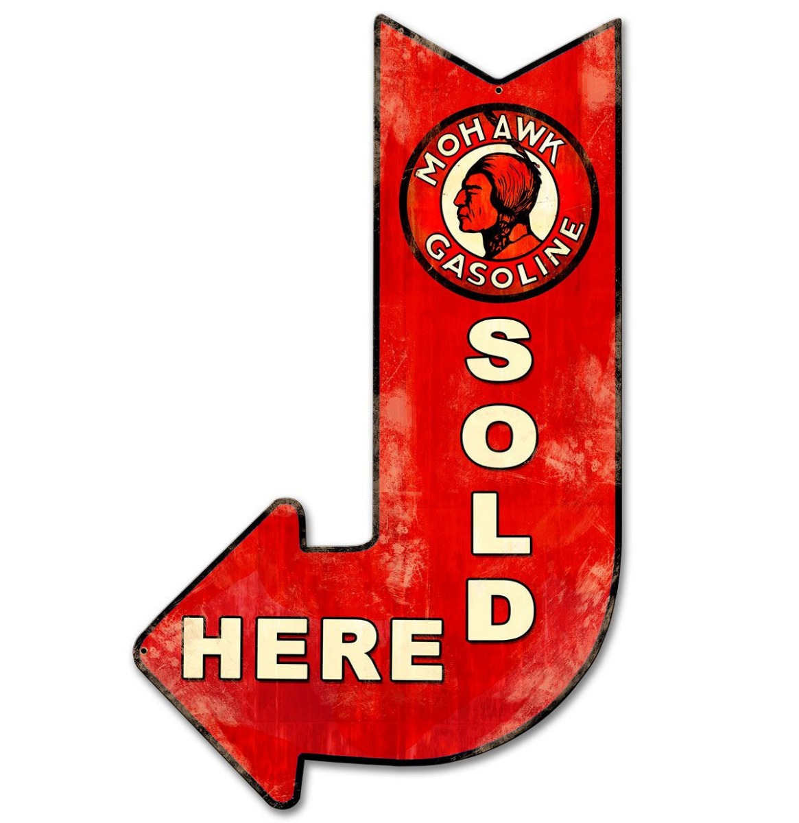 Mohawk Gasoline Sold Here Pijl Zwaar Metalen Bord | Fiftiesstore