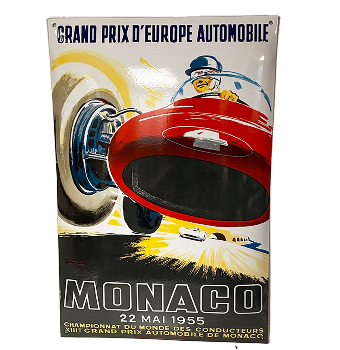 Monaco Grand Prix 1955 Emaille Bord - 60 x 40cm | Fiftiesstore