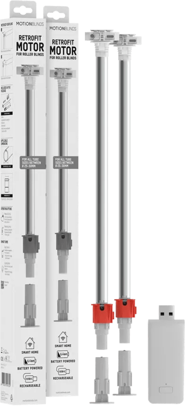 Motionblinds Retrofit startpakket 2-Pack Rolgordijn motor + Bridge