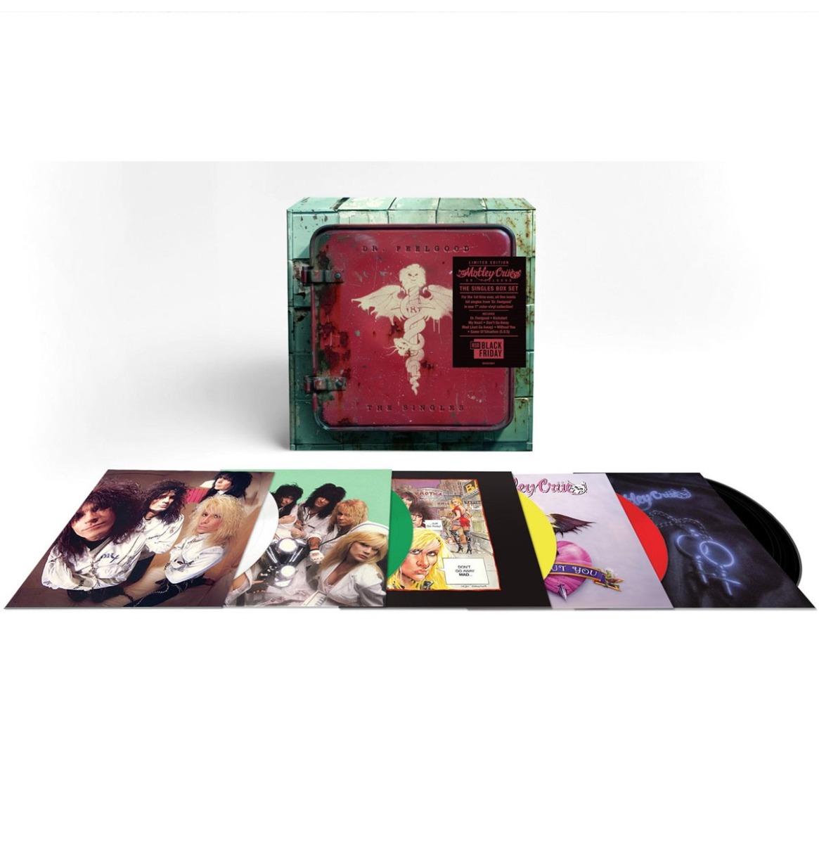Motley Crue - Dr. Feelgood: 35th Anniversary Edition (Gekleurd Vinyl) (Record Store Day Black Friday 2024) 7" Vinyl Boxset | Fiftiesstore