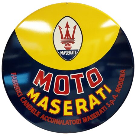 Moto Maserati Emaille Bord XL - Ø78cm | Fiftiesstore
