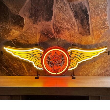 Motorcycle Wings (Echte Neon Verlichting Oranje/Geel 112 x 36 cm | Real Neon Art