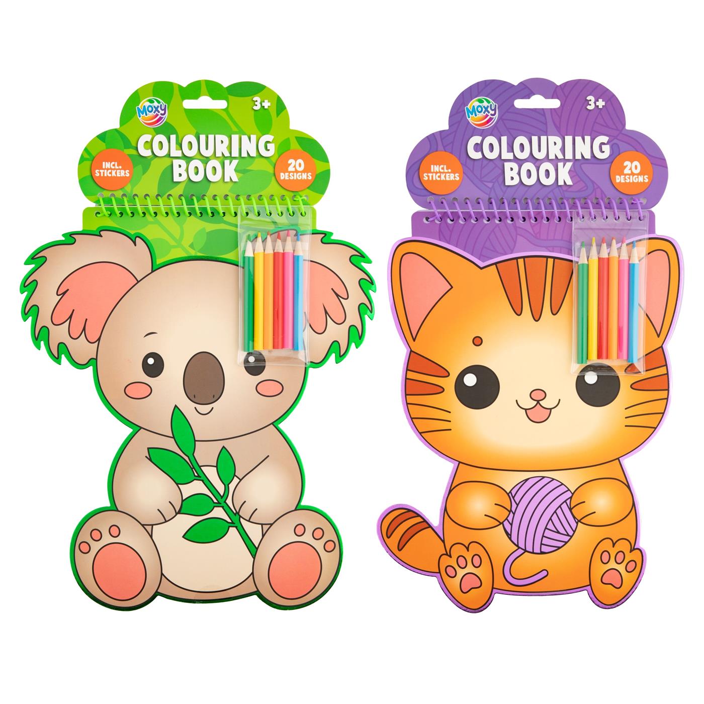 Moxy Dierenvorm kleurboek + potloden | Moxy