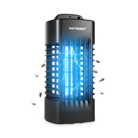 Muggenlamp - Vliegenlamp - UV-Insectenlamp - Elektrisch 4 Watt geschikt voor 20 m² - 1000 volt - Voor binnen - Zwart | HOFTRONIC