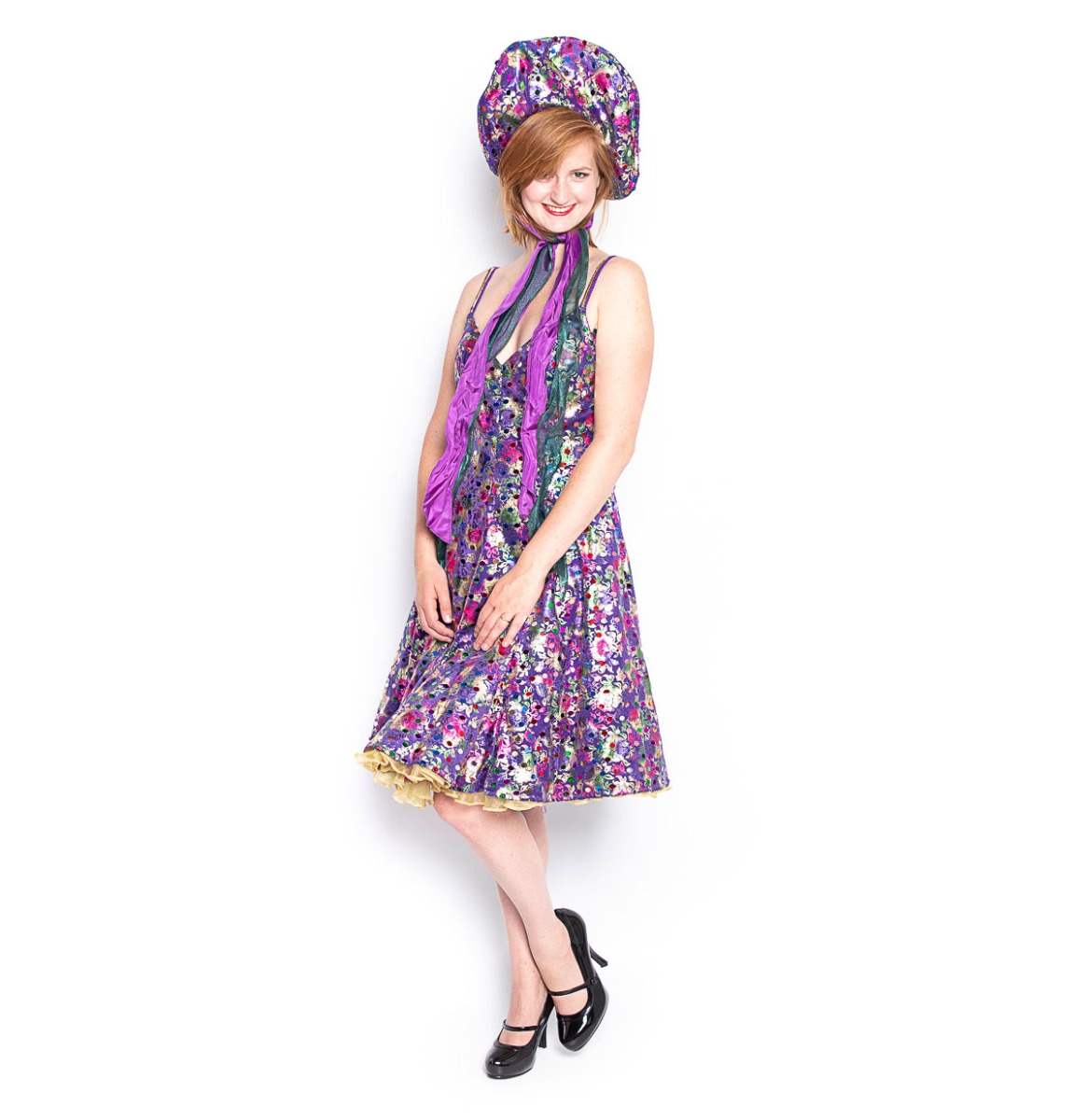 Multicolor Met Glitters Jurk en Hoed - S (Gebruikt) | 47% korting | Tabi's