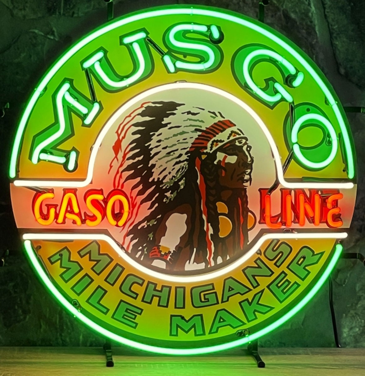 Musgo Gasoline Neon Verlichting 60 x 60 cm | Real Neon Art