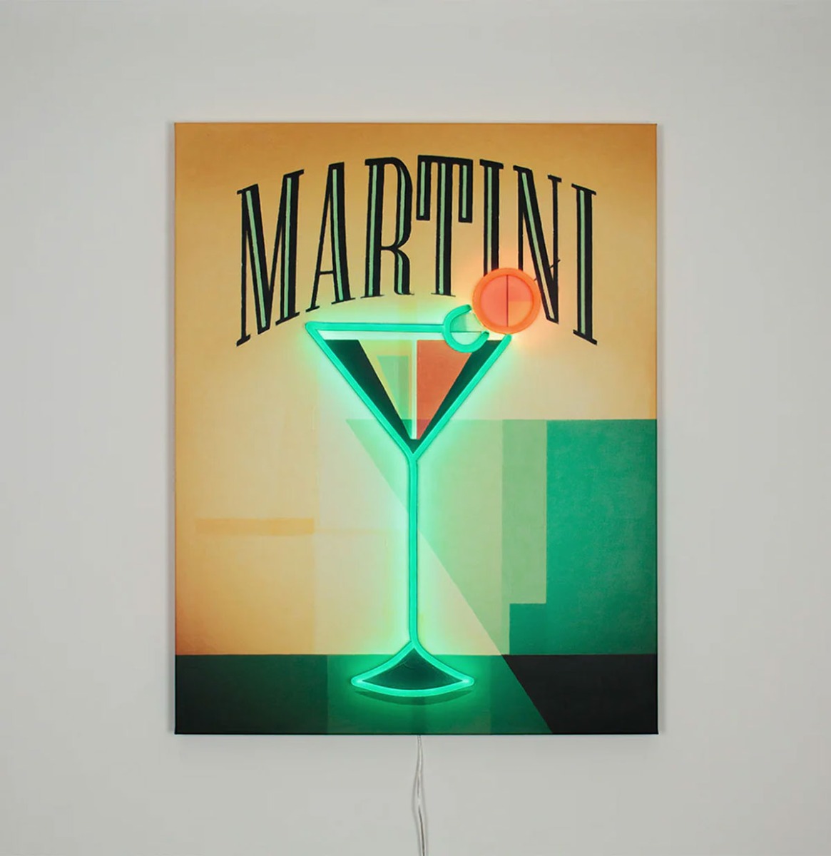 Muurschilderij (LED Neon) - Martini | Fiftiesstore