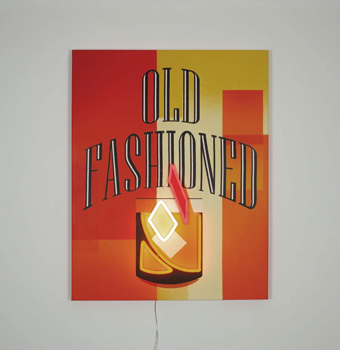 Muurschilderij (LED Neon) - Old Fashioned | Fiftiesstore