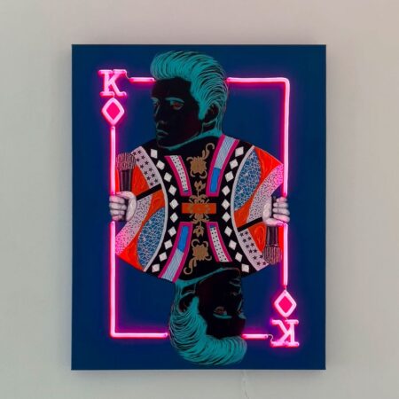 Muurschilderij (LED Neon) - 'Elvis' Small | Fiftiesstore