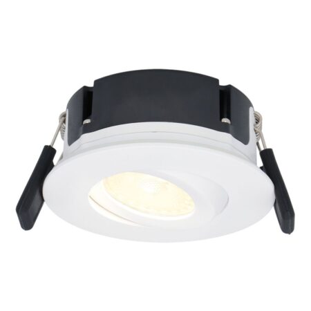 Napels LED inbouwspot Extra Plat (39mm) - 360° Kantelbaar - 8 Watt 570 Lumen - Dimbaar - IP65 - Wit | HOFTRONIC