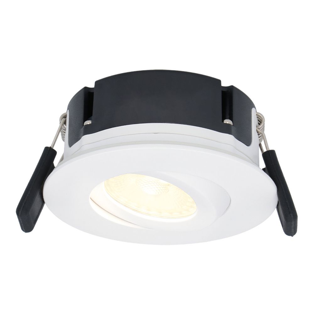 Napels LED inbouwspot Extra Plat (39mm) - 360° Kantelbaar - 8 Watt 570 Lumen - Dimbaar - IP65 - Wit | HOFTRONIC