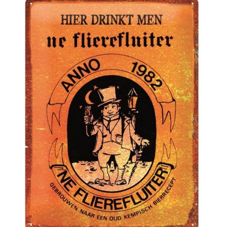 Ne Flierefluiter Metalen Bord - 30 x 40 cm | Fiftiesstore