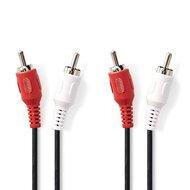 Nedis Stereo-Audiokabel | 2x RCA Male - 2x RCA Male | 10 m | Zwart | Nedis