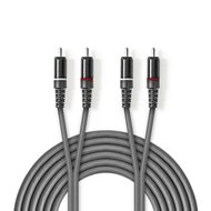 Nedis Stereo audiokabel | 2x RCA male - 2x RCA male | 5