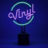 Neon 'Vinyl' Sign (Op Betonnen Basis) - Groen | Fiftiesstore