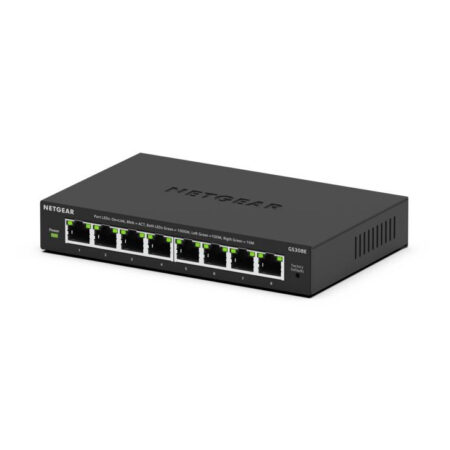 Netgear 8-port Gigabit Plus Switch (GS308Ev4) Switch Zwart | Netgear