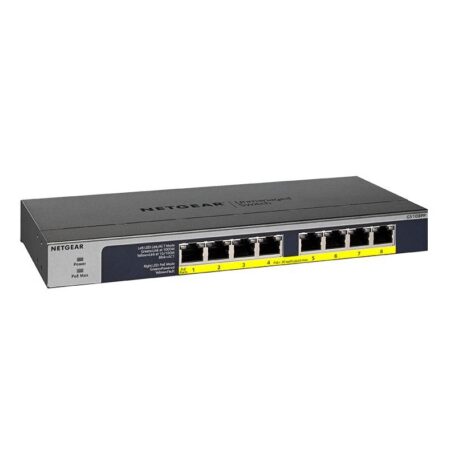 Netgear GS108PP switch (8-Port POE/POE+gigabit unmanaged) Switch Zwart | Netgear