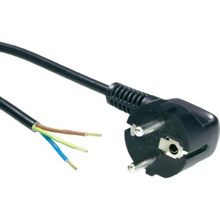 Netsnoer 3 meter - Europlug (Schuko) Geaard - 3x0.75 mm² - 220-240 Volt - Zwart | HOFTRONIC