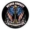 Never Forget Our Fallen Heroes Zwaar Metalen Bord - 35 cm Rond | Bennies Fifties