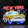 New York Taxi Neon Verlichting 62 X 32 cm - Geel