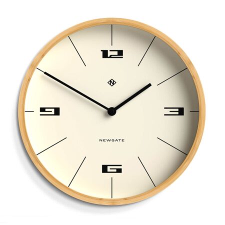 Newgate Bali Wandklok in Bamboe - Lines | Fiftiesstore