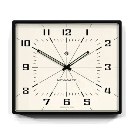 Newgate Box Office Wandklok - Zwart en Cream | Fiftiesstore