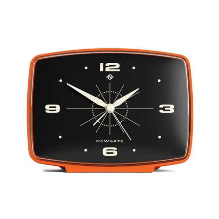 Newgate Brooklyn Klok met Wekker - Oranje | Fiftiesstore