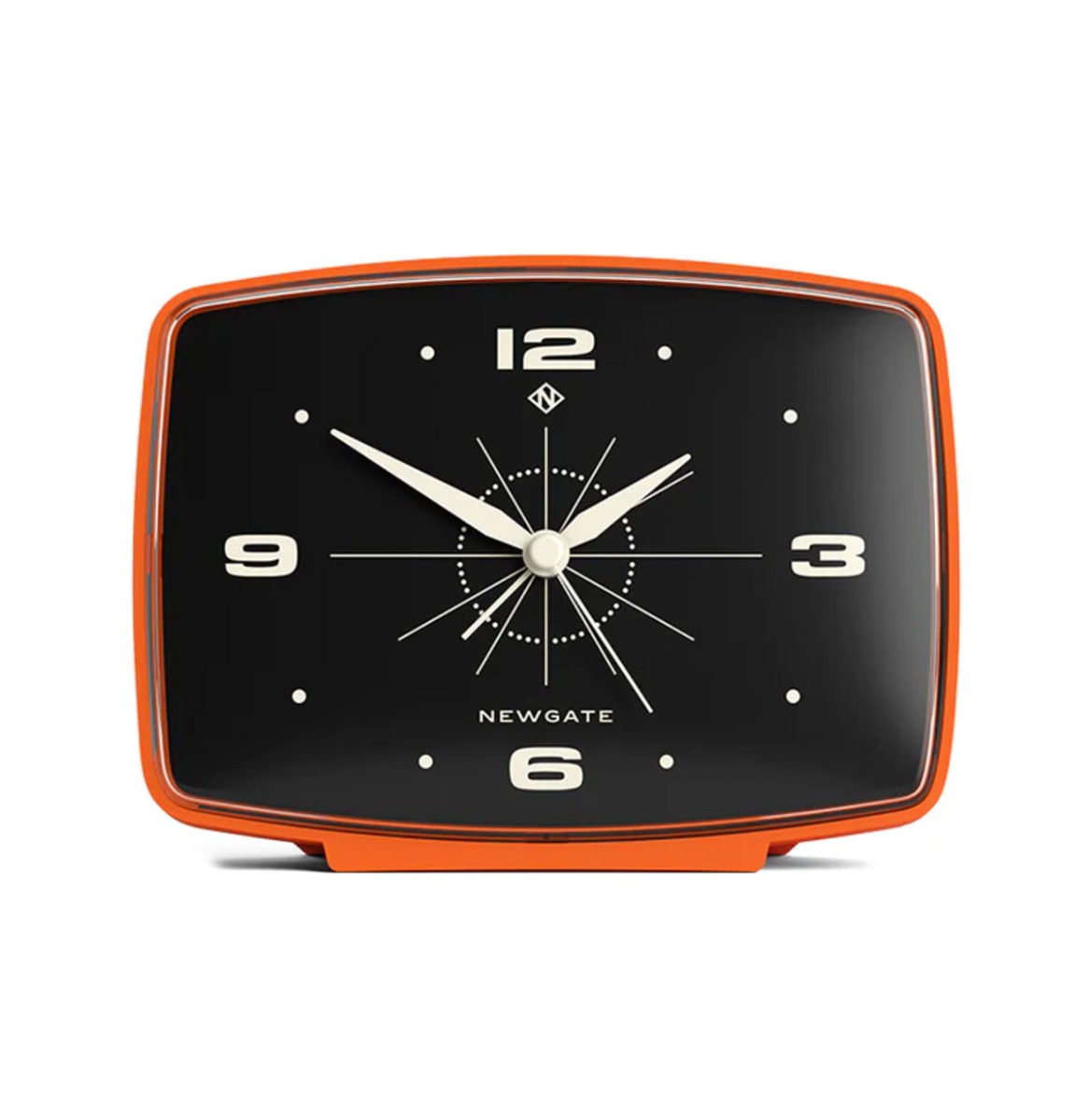 Newgate Brooklyn Klok met Wekker - Oranje | Fiftiesstore