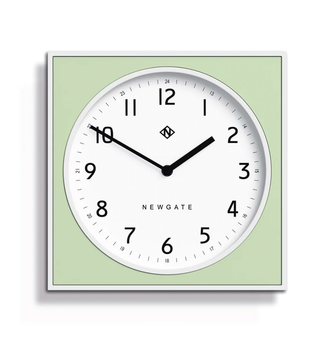 Newgate Burger & Chips Wandklok - Wit en Neo-Mint | Fiftiesstore