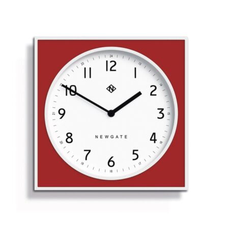 Newgate Burger & Chips Wandklok - Wit en Rood | Fiftiesstore