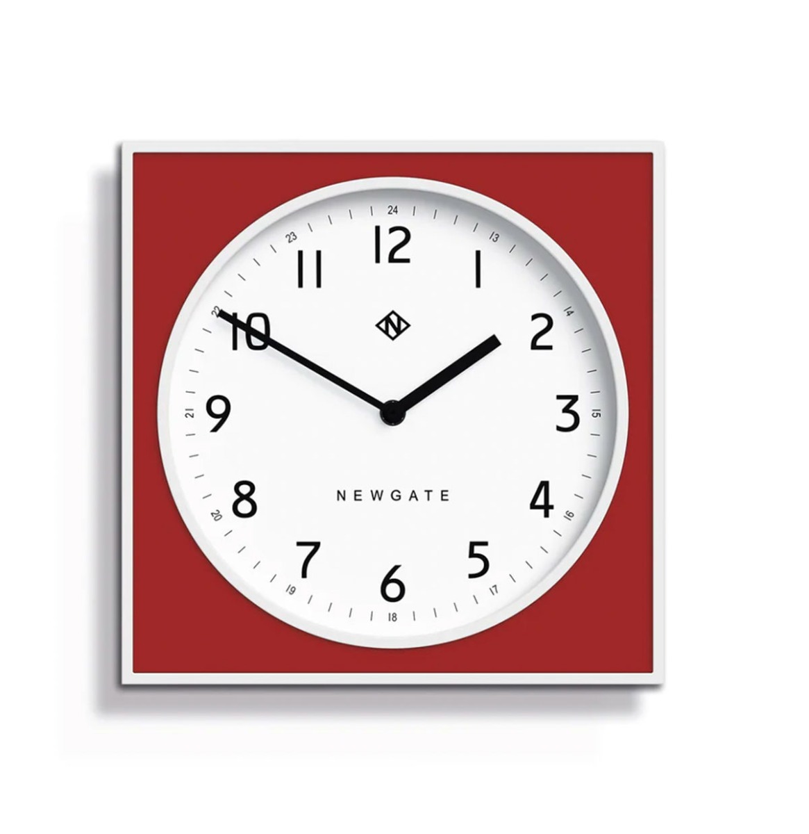 Newgate Burger & Chips Wandklok - Wit en Rood | Fiftiesstore