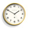 Newgate Echo Number Three Wandklok - Geel | Fiftiesstore