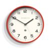 Newgate Echo Number Three Wandklok - Rood | Fiftiesstore