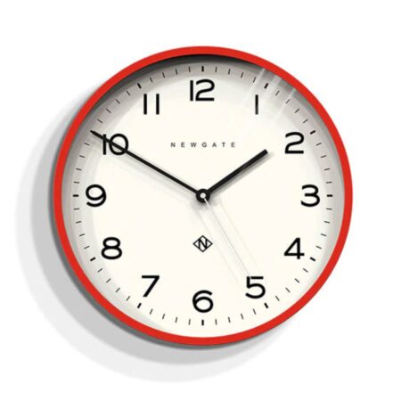 Newgate Echo Number Three Wandklok - Rood | Fiftiesstore