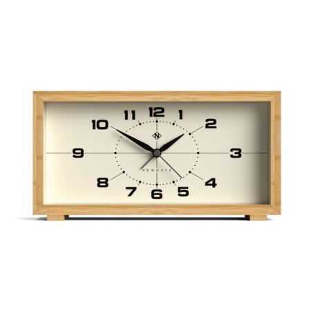 Newgate Lemur Klok met Wekker (453 Wijzerplaat) - Bamboe | Fiftiesstore