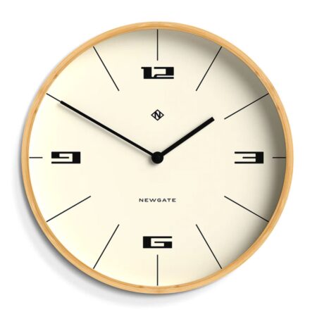 Newgate Mauritius Wandklok in Bamboe - Lines | Fiftiesstore