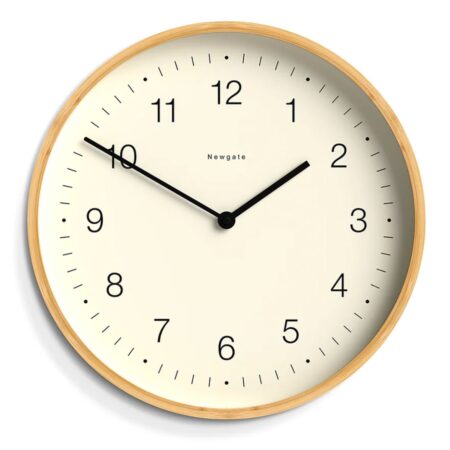 Newgate Mauritius Wandklok in Bamboe - Numbers | Fiftiesstore