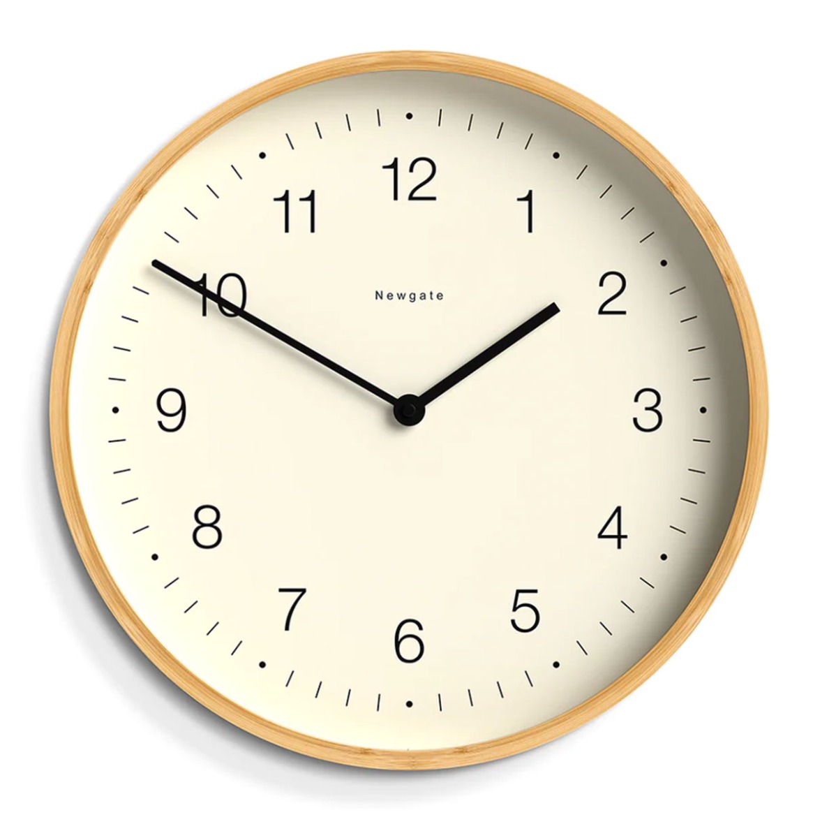 Newgate Mauritius Wandklok in Bamboe - Numbers | Fiftiesstore