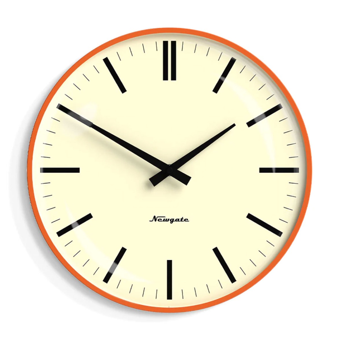 Newgate Radio City Bowery Dial Wandklok in Pumpkin Orange | Fiftiesstore