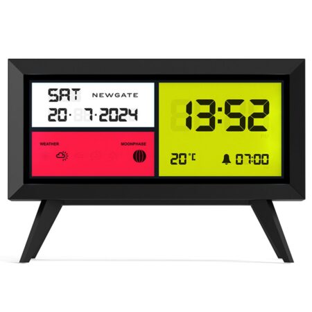 Newgate Spectronoma LCD Alarm Klok - Zwart | Fiftiesstore