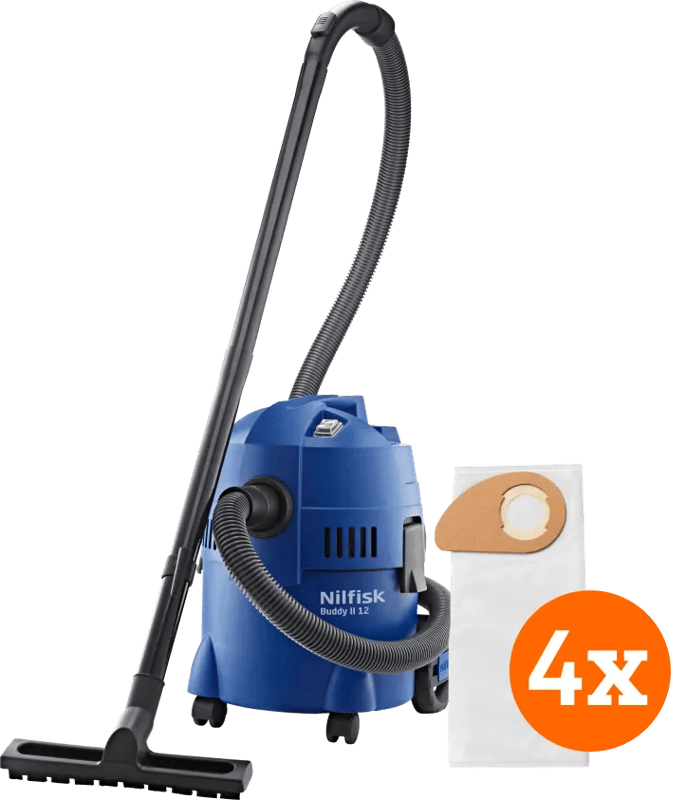 Nilfisk Buddy II 12 + Nilfisk Stofzakken voor Buddy II (4x)