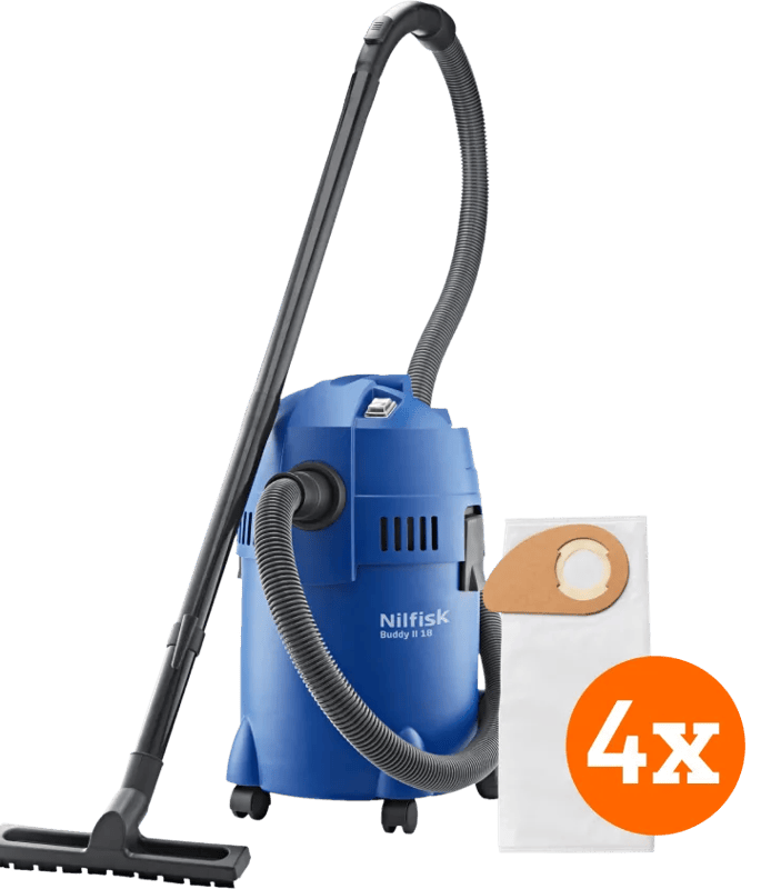 Nilfisk Buddy II 18 + Nilfisk Stofzakken voor Buddy II (4x)